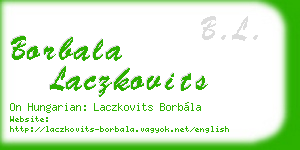 borbala laczkovits business card